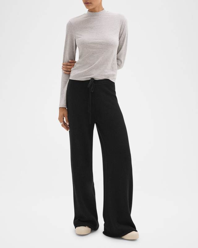 Drawstring Wool Cashmere Track Pants